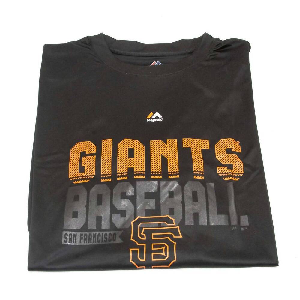 NEW MAJESTIC FILATURES men's mlb sp17 giants performance tee in black